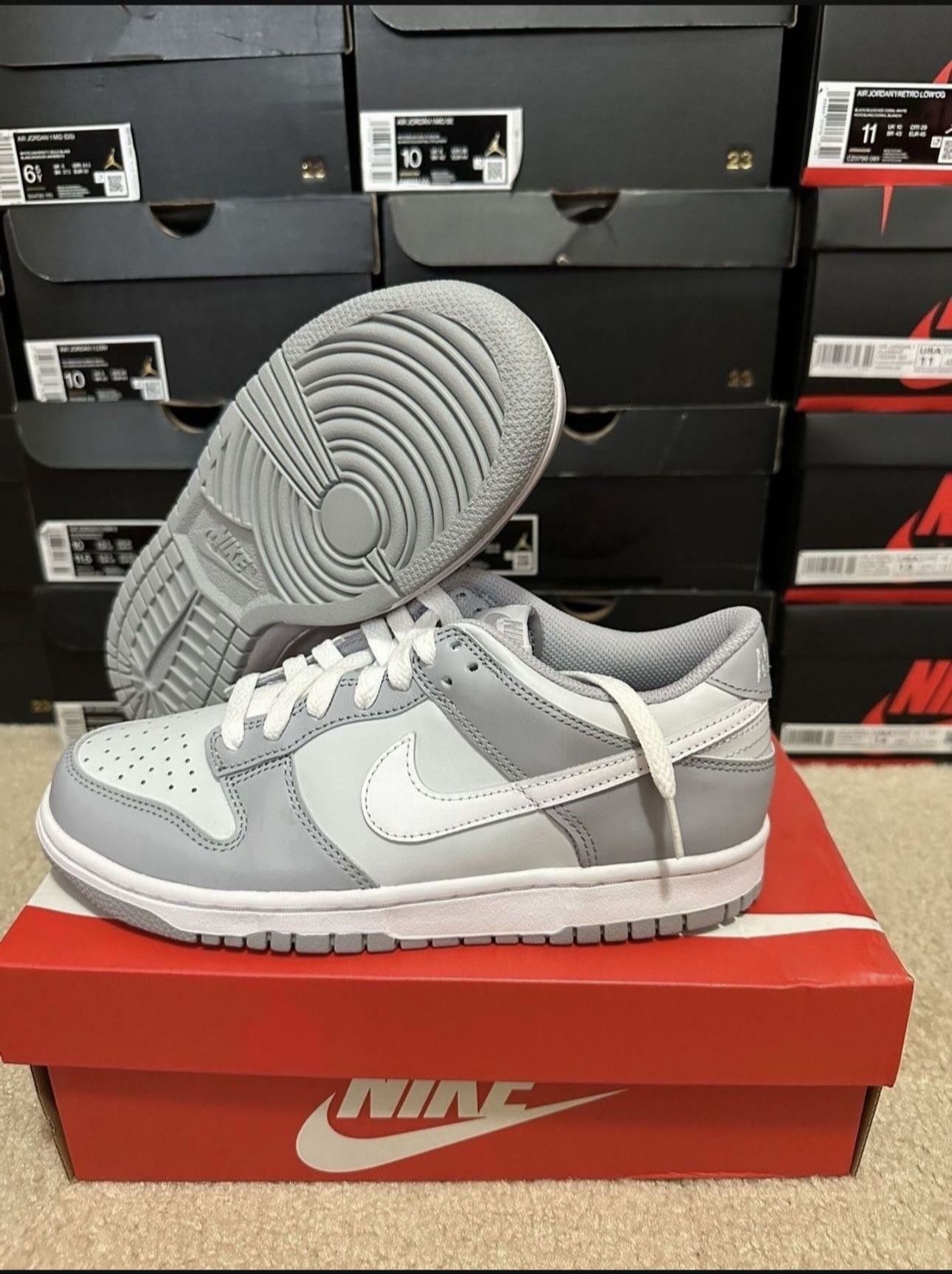 Nike Dunk Low Two Tone Gray DH9765-001 Size 7Y/8.5 Womens Brand New