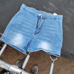 Blue Jean Shorts Junior Medium 