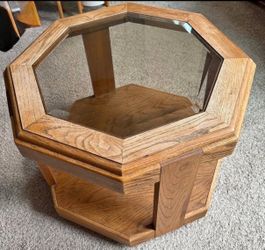 Coffee table with glass top