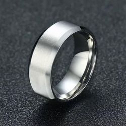 Silver Stainless Steel 8mm Ring for Men - Size 10 (BRAND NEW)