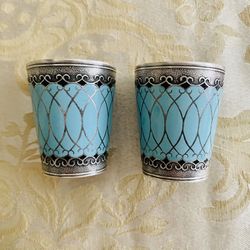 Russian Vintage Silver Shot Glasses