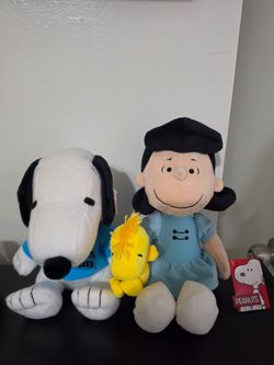 Peanuts Gang 3-Piece Plush Set: Snoopy (w/ Shirt), Lucy, & Woodstock - Pre-owned