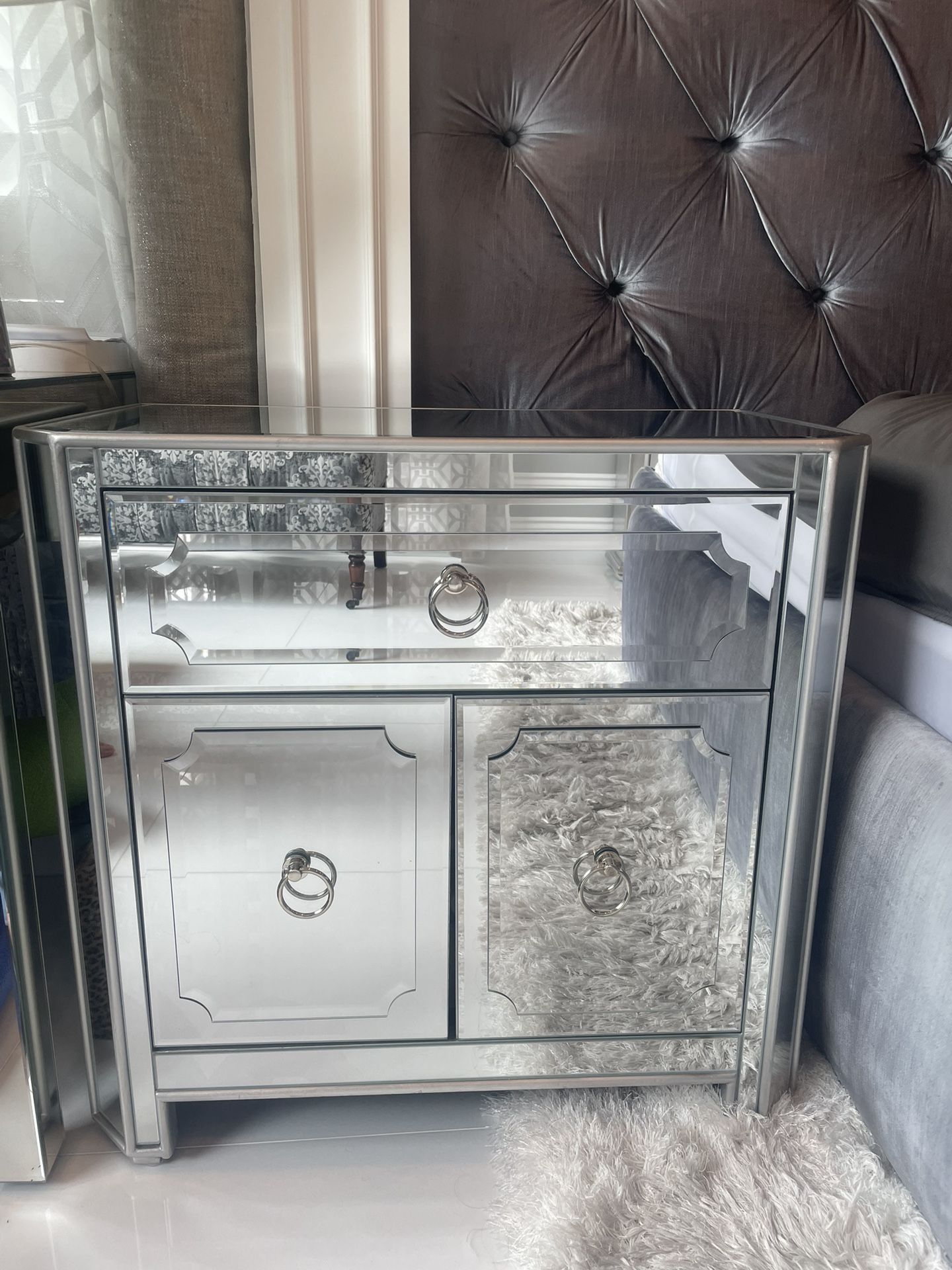 30” Mirrored Nightstands - set of 2