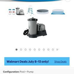 18x48 Index Pool With Ladder And Pump And Cover 