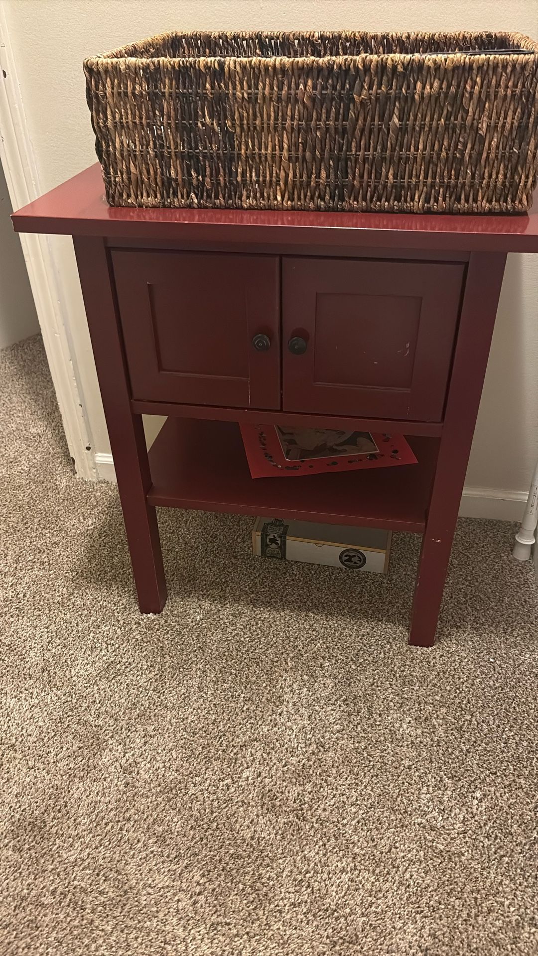 Red End Table/Nightstand