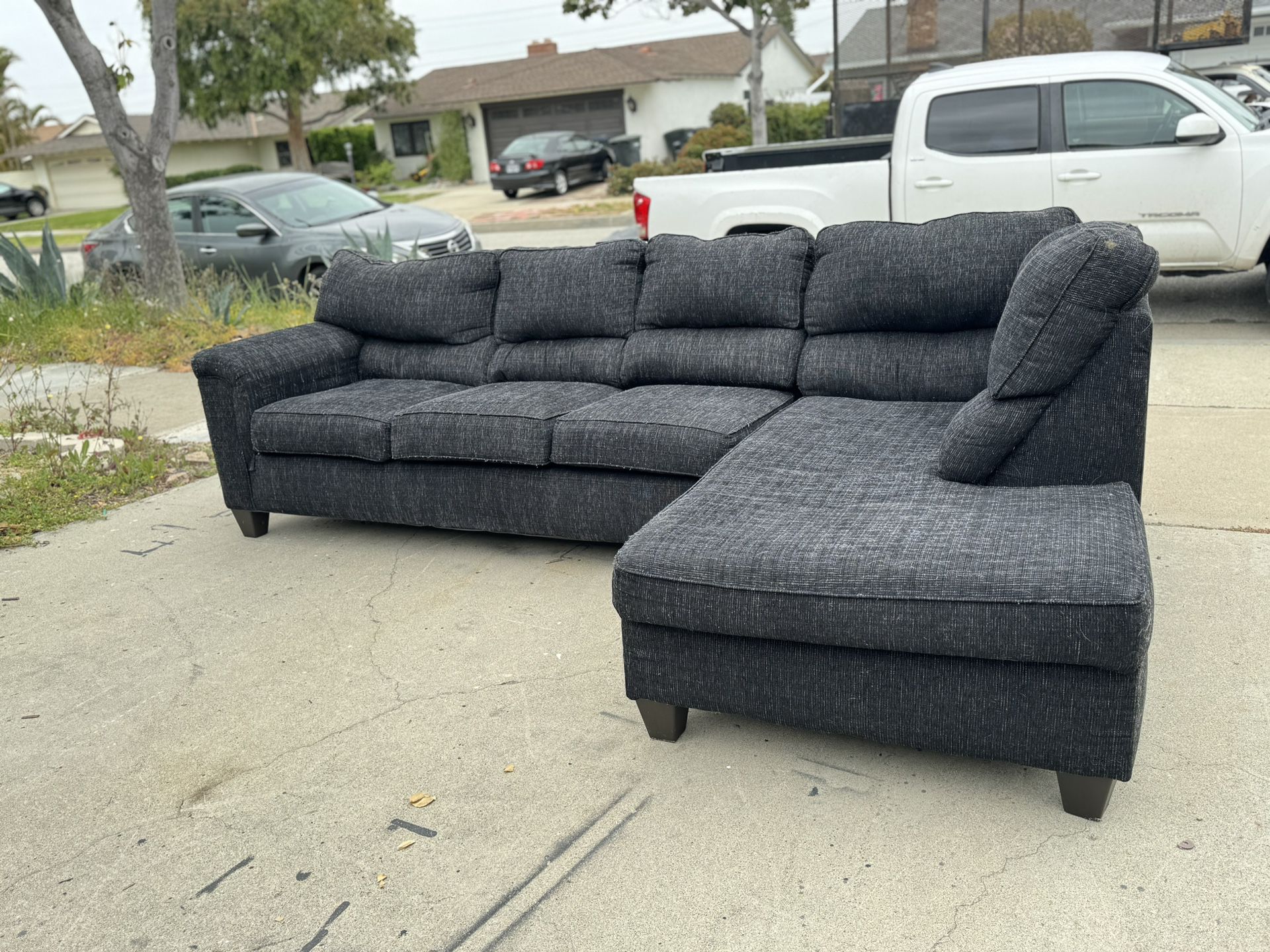 2 Piece Grey Sectional Couch DELIVERY AVAILABLE 