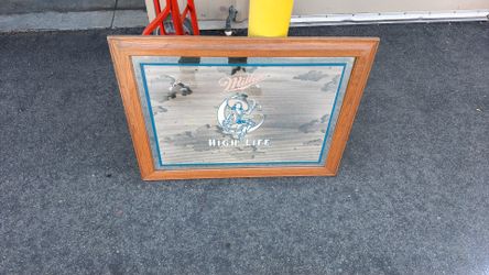 Vintage miller high life beer sign