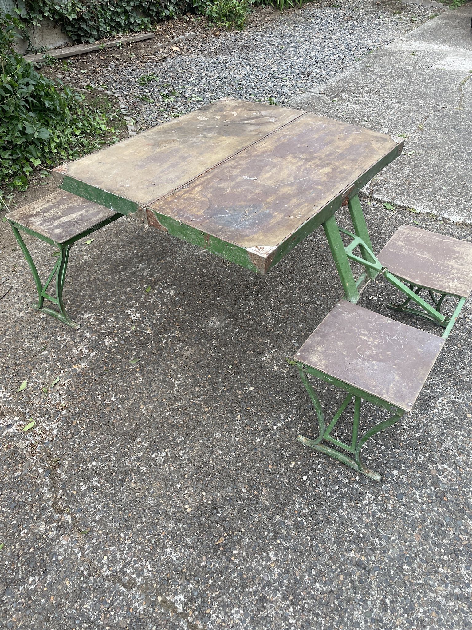 Vintage Folding Picnic Table Case