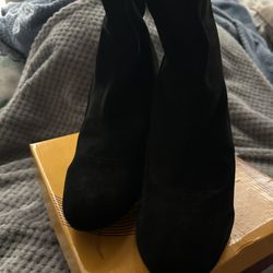 Black High Heel Booties 