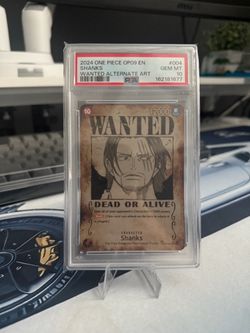 PSA 10 Shanks Wanted Poster OP09-004 One Piece Card