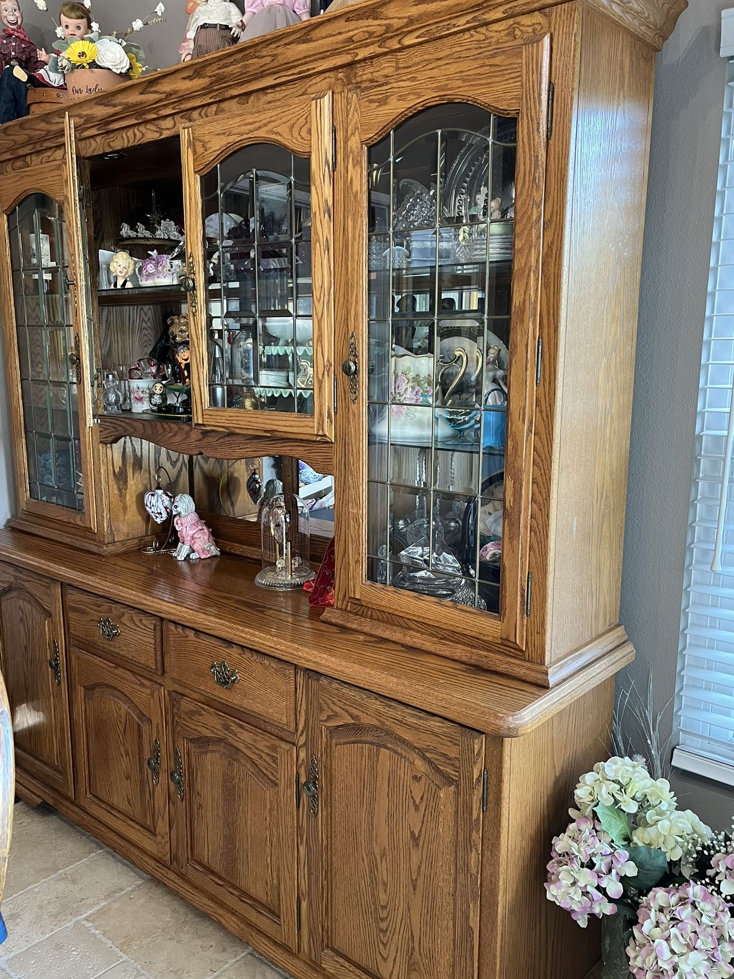 Oak China Cabinet $250 Or Trade