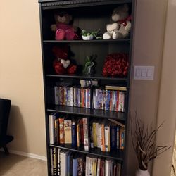 Black 5 Shelf Bookcase