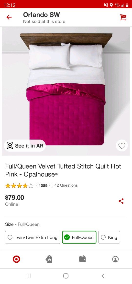 2 OpalHouse Velvet Quilt Full/Queen Pink And Yellow