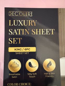 king size satin sheet set
