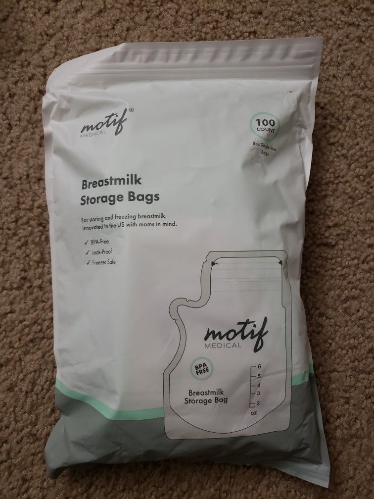 Motif Medical , Milk Storage Bags 8 Oz | 100 Count | New
