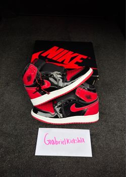 Air Jordan 1 Retro High Patent Bred GS
