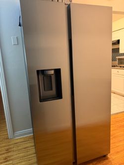 36 in. 27.4 cu. ft. Standard Depth Side by Side Refrigerator in Fingerprint Resistant Stainless Steel