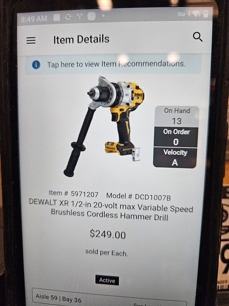 Dewalt 20 Volt Hammer Drill