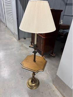 Stiffel lamp with integral table
