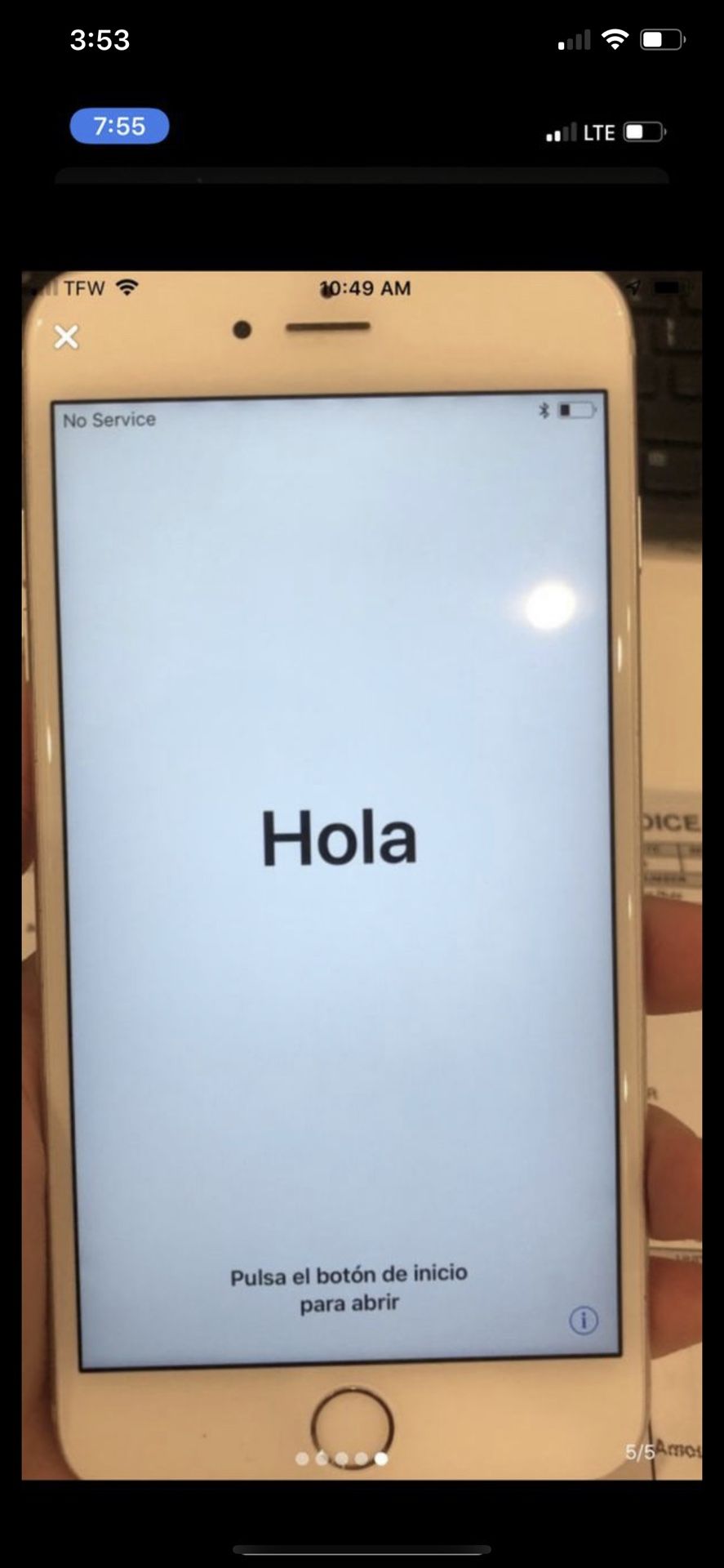 iPhone 6s Plus 128 G,White & Silver