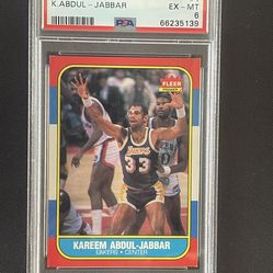 1986 Fleer #1 Kareem PSA 6