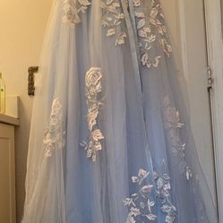 Traditional Powder Blue Quinceniera or Sweet 16 dress