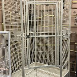 Heavy Duty Extra Large Corner Parrot Bird Flight Cage On Wheels 