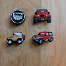 Lot Of 4 Jeep Croc Charms 