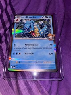 Misty’s gyrados holo Pokemon card