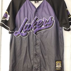 OFFICIAL LICENSED NBA LA LAKERS BASEBALL JERSEY SIZE MEDIUM