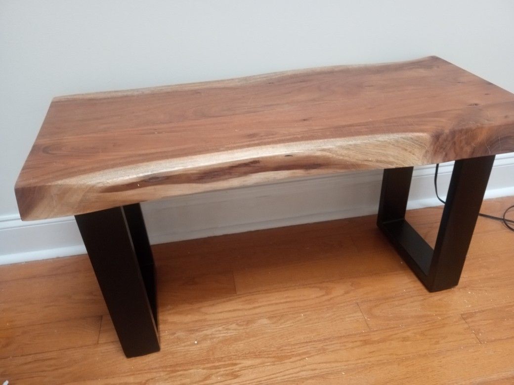 Live Edge Table Bench 36" x 14” x 15” Walnut
