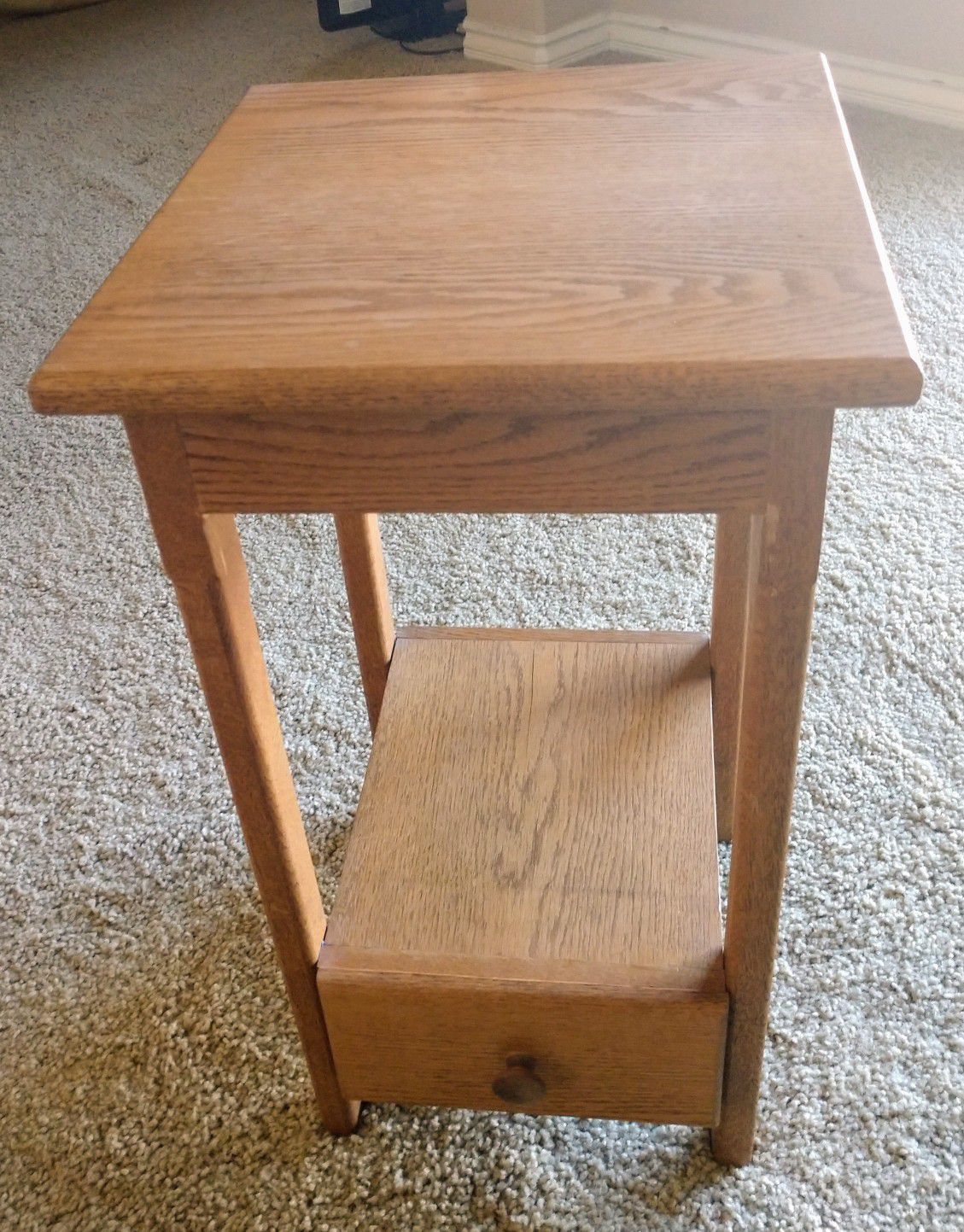 Solid Wood Small End Table or Night Stand