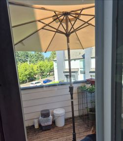 *Pending pickup* Outdoor Patio Umbrella Tan Canopy
