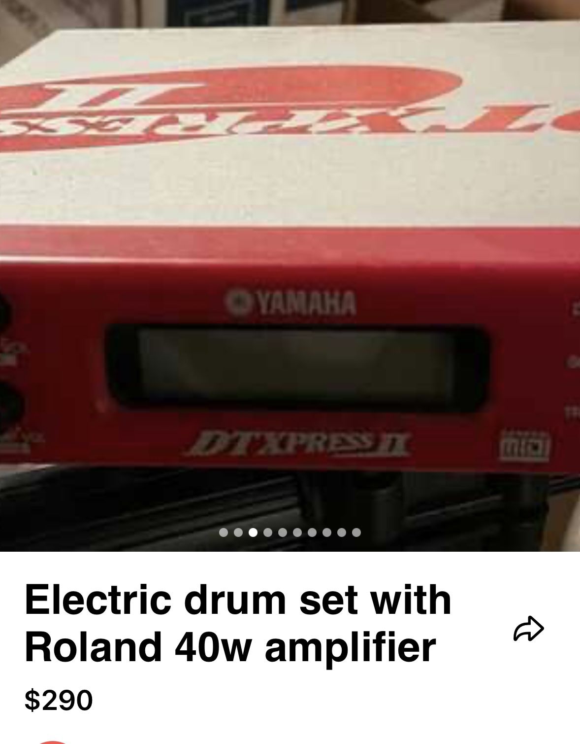 Roland Amplifier With Drum Set