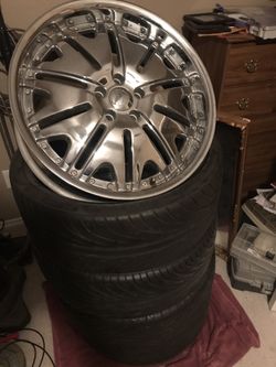 20” rims w/ low profile tires