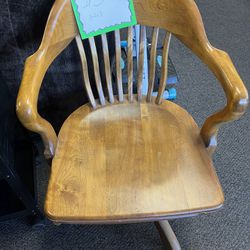 Antique Rolling Desk  Chair 