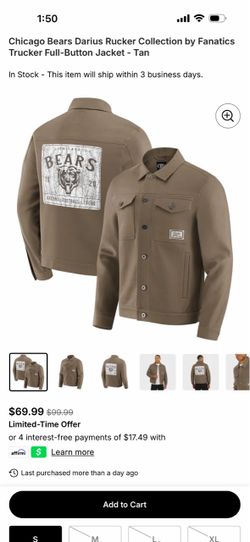 New with tags size large Darius Rucker NFL Bears jacket