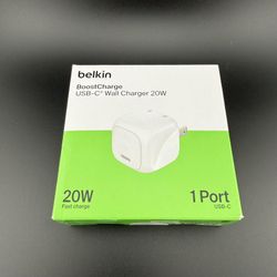 NEW Belkin Boost Charge 20W USB-C Wall Charger 1 Port