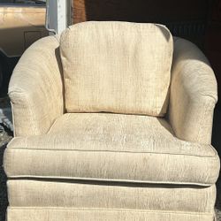  Beige Swivel Couch 