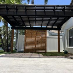 Wood pergola