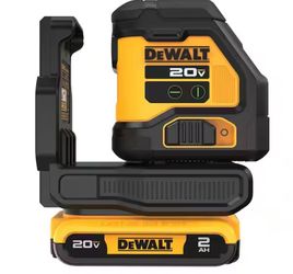 DEWALT 20V MAX Lithium-Ion Cross Line Laser Level Kit with 2.0Ah Battery, Charger and Case