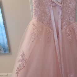 Traditional Pink Quinceneira or Sweet 16 Dress