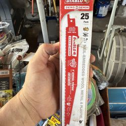 Diablo DS0908BFD25 9" Bi-Metal Recip Blade for Thick Metal / Demolition 25pk