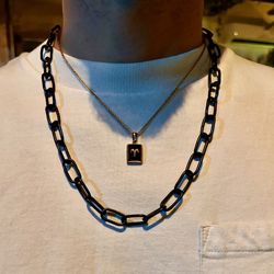 Manifest BLK 001 Black Stainless Steel Choker Necklace  