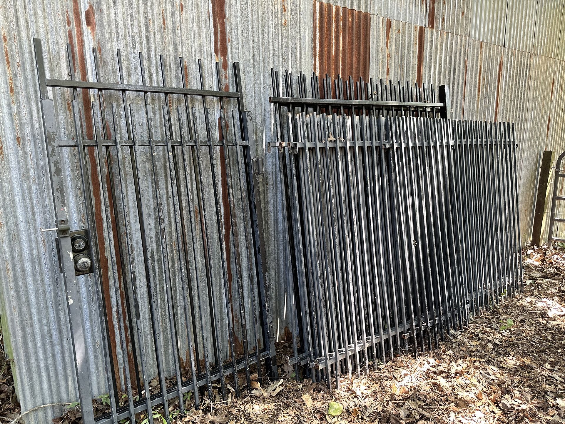 1 Walk Gate & 4 Metal Panel Fence