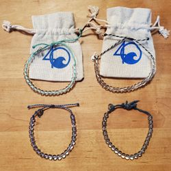 4 Ocean Bracelets Set of 4, Barely Worn
