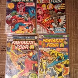 Lot Of 4 70s Marvel Comics Fantastic 4