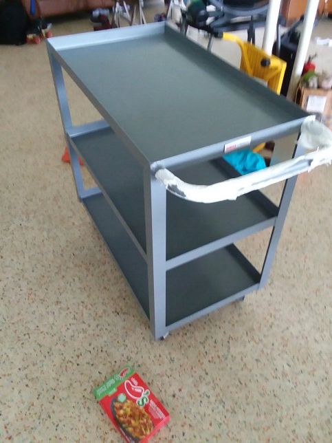 Uline WELDED 3-SHELF STEEL CART 32" X 18" X 35" "NEW" NO OFFERS. THAT'S THE PRICE