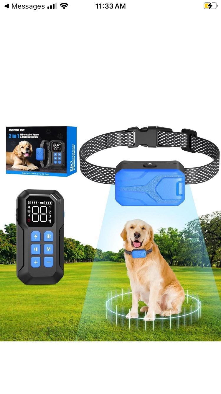 Safe and Effective Wireless Dog Fence with Multiple Training Modes & Lock
