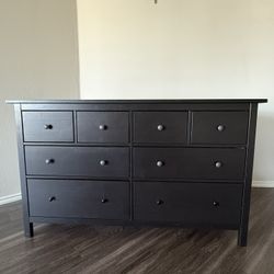 IKEA Hemnes 8-Drawer Dresser - Black - 63” Wide - Solid Wood - Pickup Only